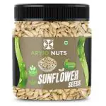 ARYIONUTS Premium Quality Sunflower Seeds 250gm | Raw Sunflower Seeds for Eating | Diet Food Seeds | Sun Flower Seed For Healthy Snack (Jar Pack)