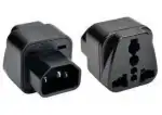Tech Gear UPS plug to generic female socket power adapter converter TB worldwide adapter (black)