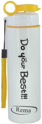 Rema Yellow, White Opeque Series Stainless Steel Water Bottle 1000 ml (Pack of 2)