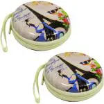 StealODeal Multicolor Aluminium Zipper Headphone Case