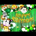 SV Traders Jungle Theme/Jungle Safari Theme Birthday Decoration Set Combo Of 65 Pcs