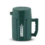 Dhara Stainless Steel Insulated Hot and Cold Flask 700ml Green | Inner Stainless Steel Insulated Jug | BPA Free | Leak Proof | Easy to Carry | Inner Steel Outer Plastic Thermoware Jug for Tea Coffee