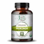 Just Jaivik Organic Moringa Tablets As Dietary Supplements - 750mg (90 Tablets)