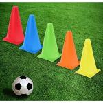 AS FOOTBALL TRAINING AGILITY CONE MARKER FOR TRAFFIC | BASEBALL PRACTICE | SIZE-9 INCH | COLOR-MULTICOLOR | PACK OF 24