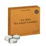Puremazing Soy Wax Tealight Candles Set of 50 | Smokeless, Chemical Free & Non Toxic | Candles for Home Decor with Burning time of Upto 3 Hours | Unscented Candle (50 Pack)