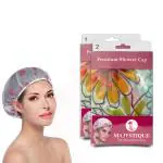 Majestique Shower Cap for Women - Ideal for All Hair Lengths and Thicknesses - Reusable, Waterproof and Washable Perfect Hair Cap for Bathing Durable Hair Cap - (Pack 2)