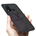 Lejaao Vivo Y30 Vivo 1938 Black Cloth, Leather, PC and TPU Mobile Back Cover