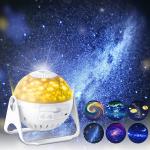 LUXURYTECH 6 in 1 Galaxy Projector for Bedroom, Planetarium 360 Rotating Star Projector for Kids Room