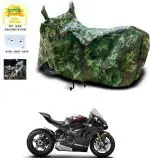 RONISH Waterproof Two Wheeler Cover for Ducati (Panigale, Multicolor) BHV3-GRN-JUGL-BBC-142