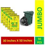 G 1 Black Garbage Bags 10 pcs 30 inch x 50 inch (Pack of 5)