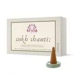 VEDANUM Sukh Shanti Natural Organic Negativity Removal Incense Cones 60 g