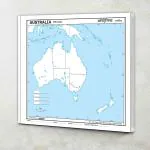 GO WOO SMALL - 100 AUSTRALIA POLITICAL OUTLINE MAP FOR SCHOOL | Political outline map of Australia