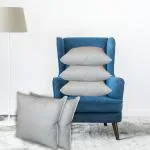 JDX Micro Fiber Cushion Filler | Cushion 24x24 Inches Set of 5 | Hotel Quality Soft Cushions | White Cushions for Sofa