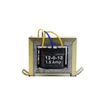 AXILENT PRO 12-0-12 1.5Amp 220V AC Current -Step Down 1500 mA Vertical Mount Electric Power Transformer (12-0-12 1.5A)