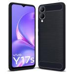 Fastship Silicone Hybrid Rubber Case Back Cover for Vivo Y17s - Black