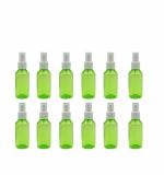 Harsh Pet Green Plastic Empty Refillable Reusable Mist Spray Bottle - 100 ml (Set of 12)