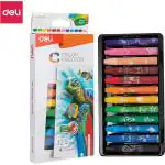 Deli EC20100 Oil Pastel Colors, 12 Colors, Assorted, Pack of 2