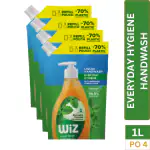 Wiz Hand Wash Everyday Hygiene 1L Refill Pouch(Pack of 4)