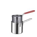 TEESTA Crisper Small Deep Fryer Stainless Steel Deep Fryer for Chicken Legs, French Fries
