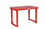 Petals Red Plastic Contemporary Desire Four Seater Dining Table