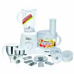 Inalsa, Wonder Maxie Plus V2, 800W Food Processor with Blender Jar, Dry Grinding Jar, Chutney Jar, 11 Accessories, White