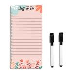 Naitik Creation Stuff To Do Fridge Magnet Shopping List with Magnetic Marker, Peach Color, 11x22 Cms