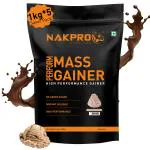 NAKPRO Perform Mass Gainer | 15g Protein, 3.3g BCAA | High Protein & High Calorie (5 Kg, Chocolate Cream) (Pack of 5)