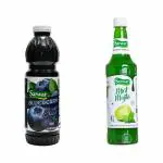 Sar Blueberry Crush 1ltr & Mint Mojito Syrup-750 ML ( Pack or 2 )