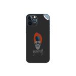 GADGETSWRAP Printed Vinyl Skin Sticker for Apple iPhone 12 - sardarji black