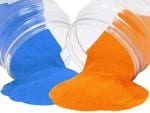Bright bloom Sky Blue, Orange Marble Rangoli Colors Natural Organic Combo, 1 Kg Each (Pack Of 2)