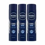 NIVEA Deodorant Cool Kick 48 Hour for Men, 150ml (Pack of 3)
