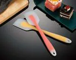 Zollyss Silicone Spatulas Heat Resistant Flexible Spatula 450F with Stainless Steel Core - FDA Grade Premium Kitchen Utensils with Good Grip 27 cm, 1 Pc (Random Color)