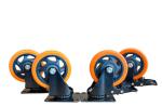 Caneuf Heavy-Duty 4 INCH Caster Wheels for Furniture - 500kg Capacity, PU Swivel Wheels, 360 Rotation (2 Break + 2 Without) (wheel 4 Inch) (4, PU_Wheels 360)