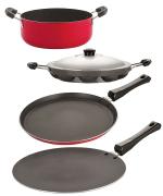 Nirlon Non-stick Aluminium Dishwasher Safe Kitchenware Cooking Utensil Combo Set
