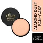 Olivia 100% Waterproof Pan Cake Almond Dust Makeup Concealer 25g, Shade No.26 - Pack of 2