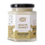 Safa Raw White Honey Creamy Soft Set 100% Pure Natural Organic Unheated with No Added Preservatives or Additives for Nurturing Growing Children and Adults Natural, Unpasteurized, 350g Glass Jar