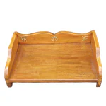 M/S RAJ FURNITURE Mango Wooden Pooja Chowki/Pooja Temple/Pooja Bajot/Pooja Peeta(Big Size 18X12X5 inch)