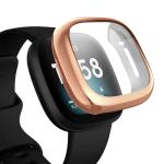LIRAMARK Soft TPU Front Protection Case Cover for Fitbit Versa 3 / Fitbit Sense Smart Watch (Rose Gold)