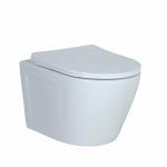 PARRYWARE Range Rimless Wall Mount WATER CLOSET / TOILET BOWL (White) | 365x495x320 mm, Slim Soft Close Seat Cover | Western Toilet/Water Closet(EWC) For Bathroom | C890R46