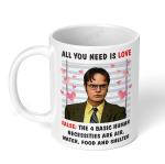 Akipi Dwight Schrute All You Need is Love The Office TV Show Ceramic Mug