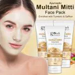 Globus Naturals Anti Acne Multani Mitti Face Pack, For Oily & Acne Prone Skin, 100 gm, Set of 3