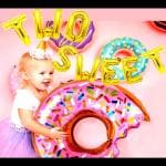 SV Traders 2nd Birthday Decoration/Donut Theme/Birthday Accessories-Golden Foil 16 Inches TWO SWEET(8)+Foil Dount