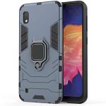 Aloin Samsung Galaxy A10 Blue Plastic, Thermoplastic Polyurethane Heavy Duty Shockproof Armor Kickstand with Ring Holder Case Cover