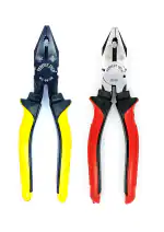 PERFECT TECH Combination Cutting Plier | Combination Plier Set 2 Pcs | Anti- Slip Grip | Spanner Cutting | Plier Tool Kit | Pliers Taparia original |205MM/8 Inch| Rubber Handle | Electrical Work | Black Phosphate Finishing | Sturdy Steel Insulated Lineman