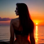 Love Creation A4 Size poster print for creative wall art- twilight-horizon-6613( Sticker)