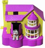 KIDS CLUB Parvarish Pink Plastic Puppy House Piggy Bank
