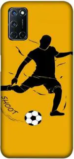 SARTOOLIYA Oppo A92 Black, Yellow Plastic Water Proof Back Cover