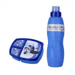 BLACKMOON Blue Panda Kids Lunch Box with Bottle Combo Durable Leak-Proof Perfect for On-The-Go Meals BPA-Free School Kids Girl Boy Gift