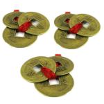 Shoppyana Golden Polycarbonate Vastu Fengshui Lucky Coin (Pack of 9)