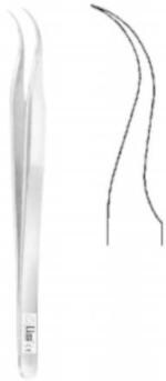 Alis Stailess Steel 11.5Cm 4 1 2 Inch Micro Forceps 0.2Mm Curved A Gen 252 11